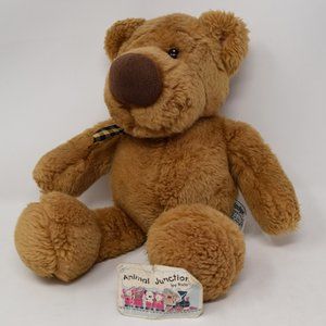 Animal Junction Russ Berrie Teddy Bear Hodge 27428 Brown Soft Cuddly Vintage 14"